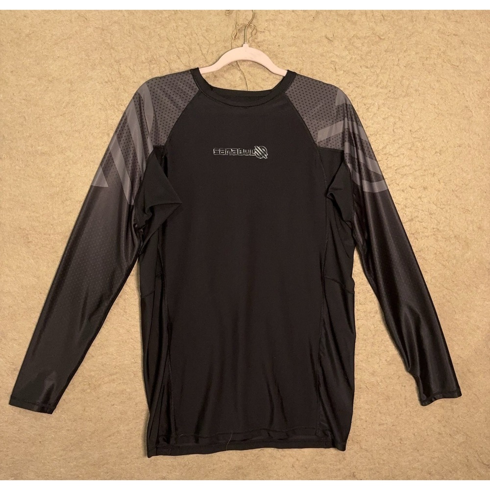 Sanabul Rash Guard Compression Shirt Mens 2XL Black Stretch MMA